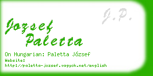 jozsef paletta business card