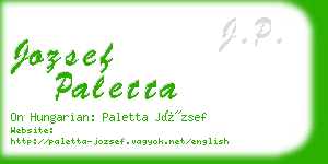 jozsef paletta business card